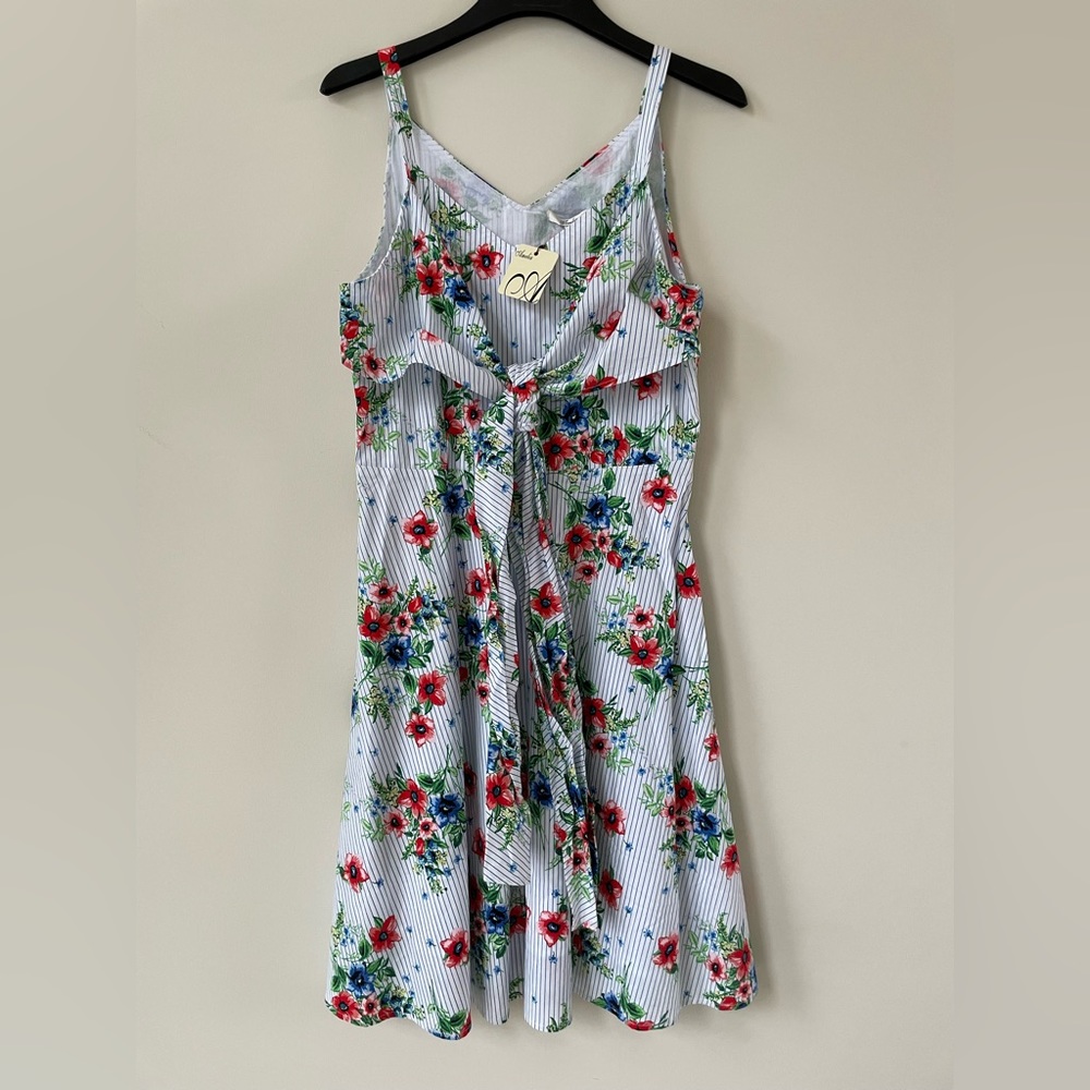 AMELIA NY White Multi Color Floral Dress